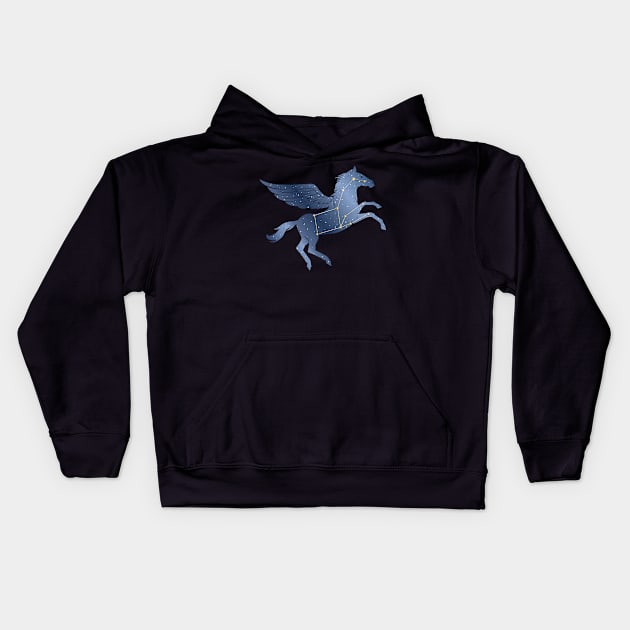 Pegasus Constellation Kids Hoodie by marieltoigo